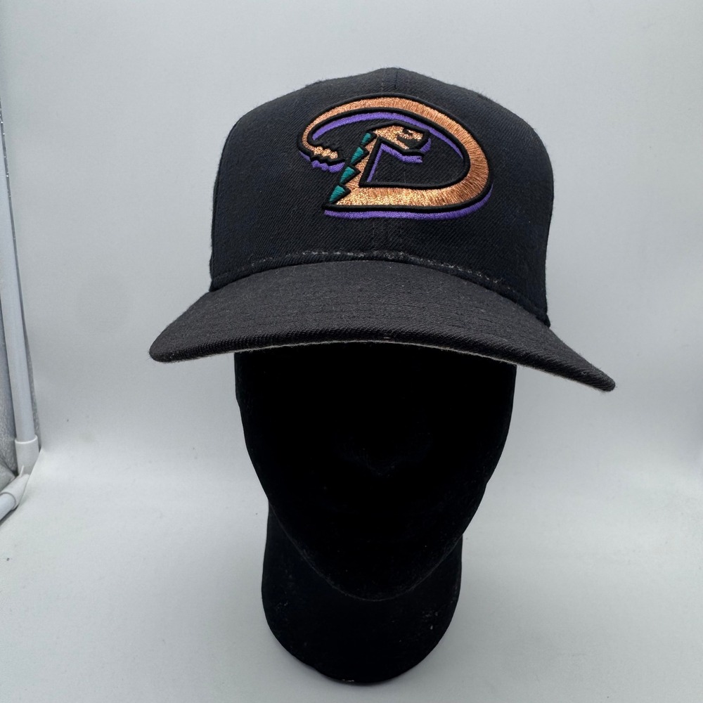 Vintage‎ New Era Arizona Diamondbacks 59FIFTY Fitted Baseball Cap Black USA  7